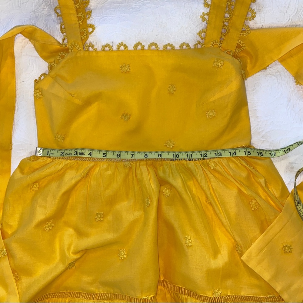 FARM RIO Yellow 3D Flowers Midi Dress - Picture 15 of 16